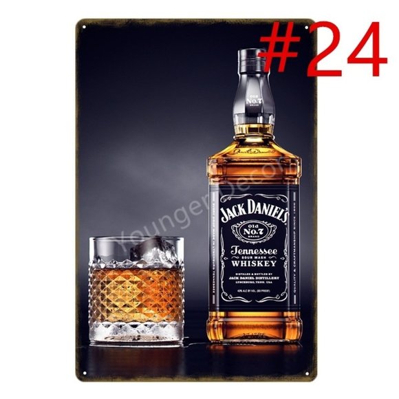 Vintage Whiskey Tin Signs Metal Poster Wall Art - Picture 8 of 8